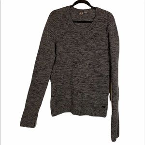 Armani Exchange 100% Cotton Marled Grey Long Sleeve Tunic Knit Sweater Size L